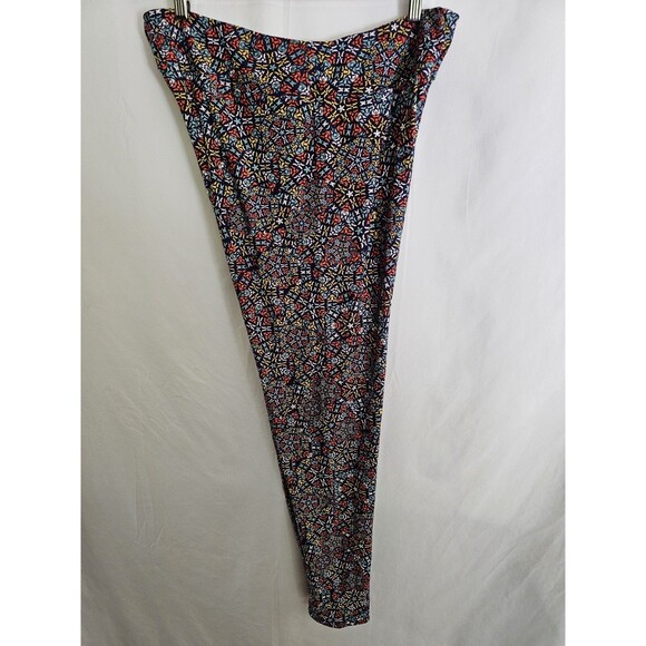 LuLaRoe Leggings TC2 Tall & Curvy 2 Mandala Kaleidoscope Print Multicolor Soft - Picture 3 of 7